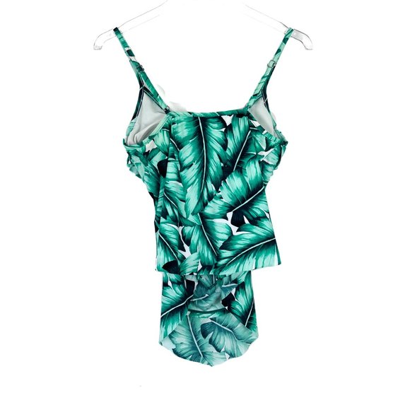 Magicsuit Lanai Rita Top Tankini Top Leaf Print Tropical Size 8 EUC - Picture 9 of 14
